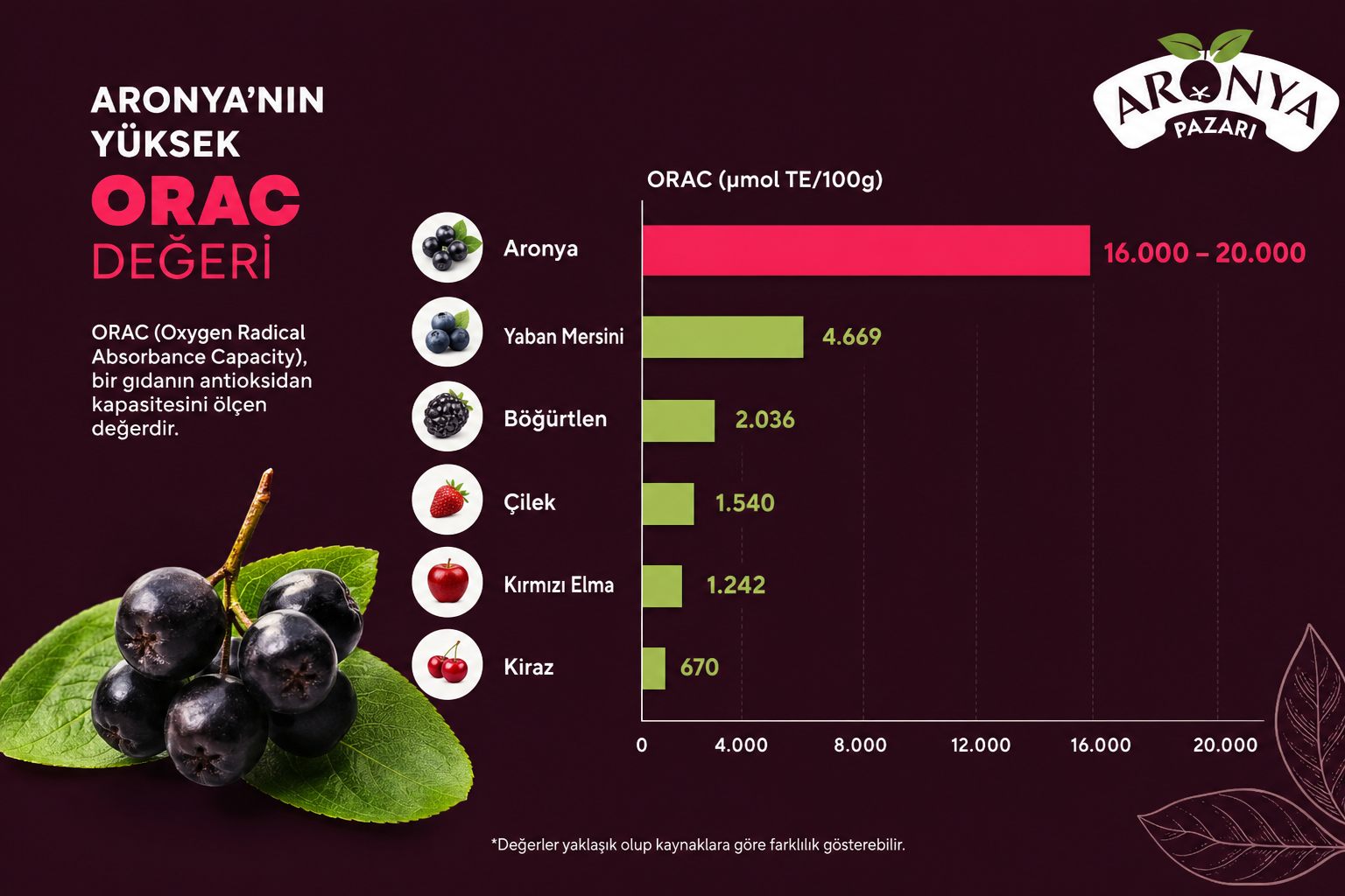 Aronya Karşılaştırma Özeti